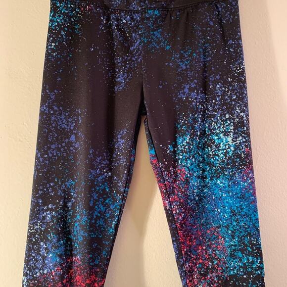 ADIDAS Girl’s Black Multi Colored Speckled Athletic Capris / Size: 4T - Picture 5 of 7